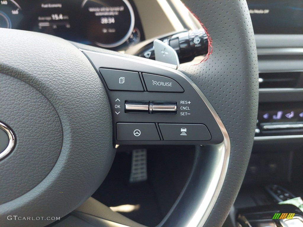 2022 Hyundai Sonata SEL Plus Black Steering Wheel Photo #142657601