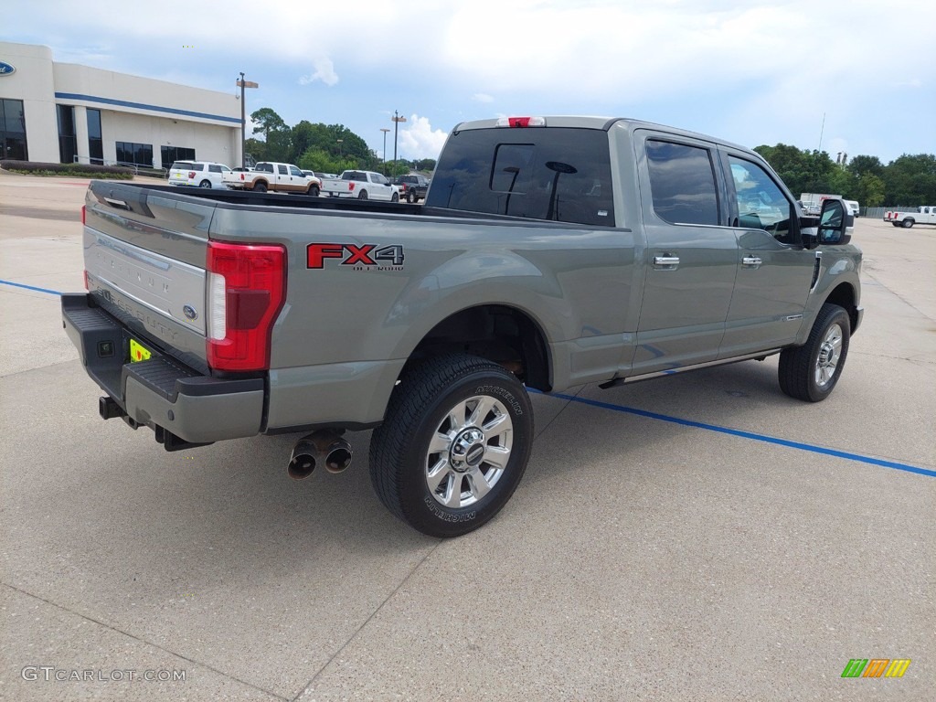 2019 F250 Super Duty Platinum Crew Cab 4x4 - Silver Spruce / Black photo #7