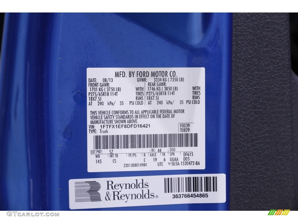 2013 F150 STX SuperCab 4x4 - Blue Flame Metallic / Steel Gray photo #20