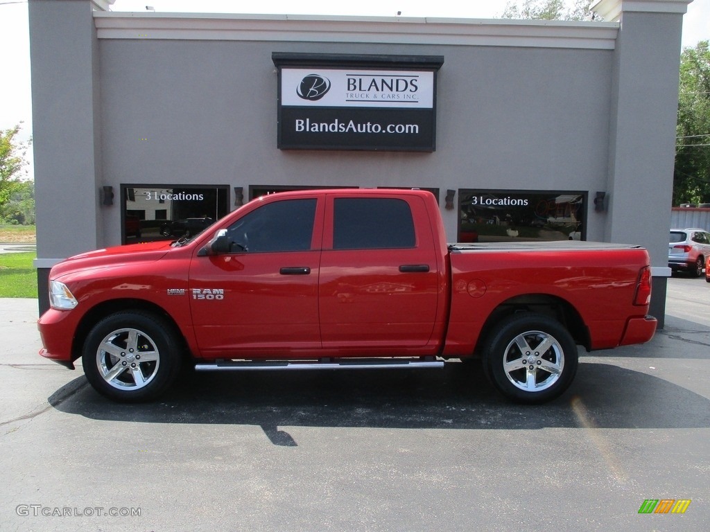 2014 1500 Tradesman Crew Cab 4x4 - Flame Red / Black/Diesel Gray photo #1