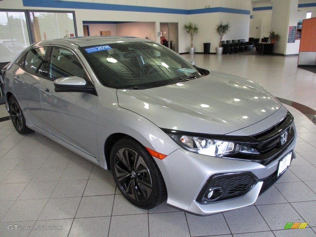 Lunar Silver Metallic 2018 Honda Civic EX Hatchback Exterior Photo #142666798