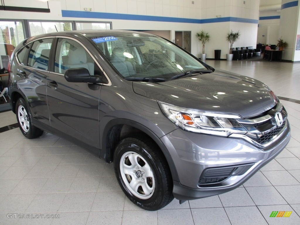 2016 CR-V LX AWD - Modern Steel Metallic / Gray photo #1