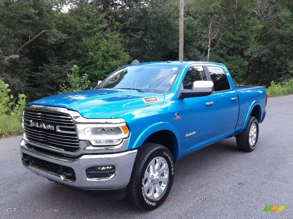 2021 2500 Laramie Crew Cab 4x4 - Hydro Blue Pearl / Black photo #2