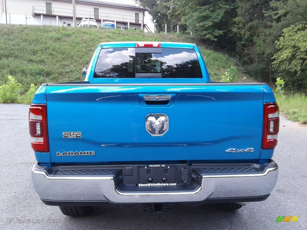 2021 2500 Laramie Crew Cab 4x4 - Hydro Blue Pearl / Black photo #7
