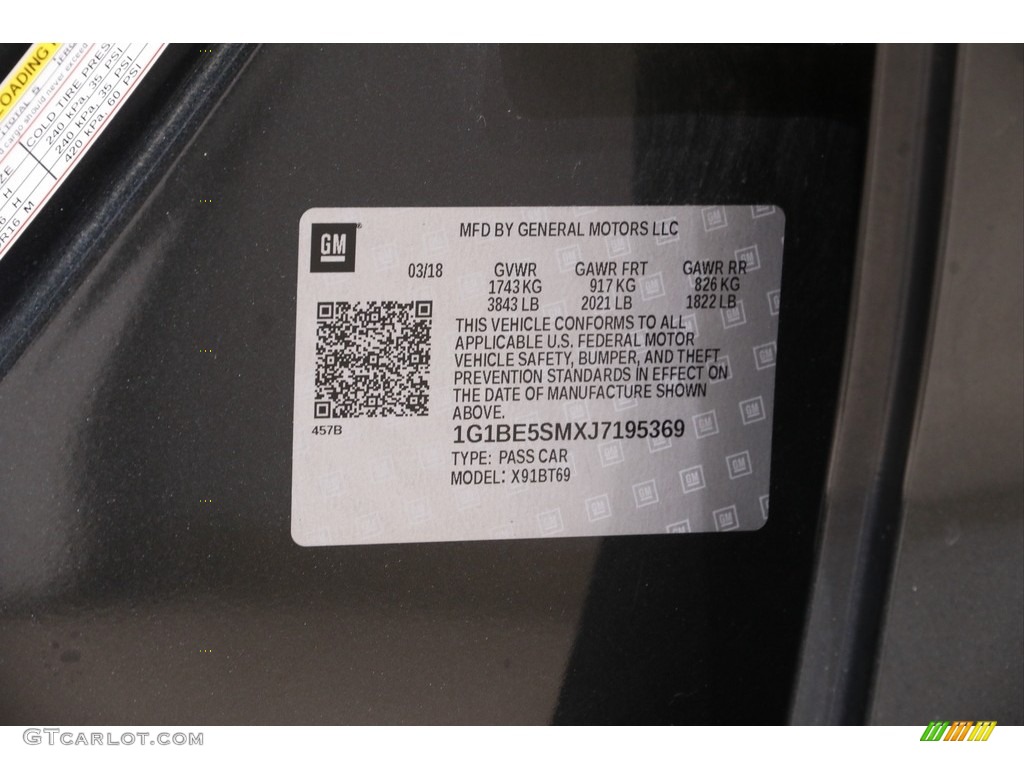 2018 Cruze LT - Graphite Metallic / Jet Black photo #19