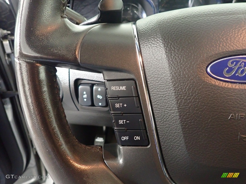 2012 Ford Taurus Limited AWD Charcoal Black Steering Wheel Photo #142676087