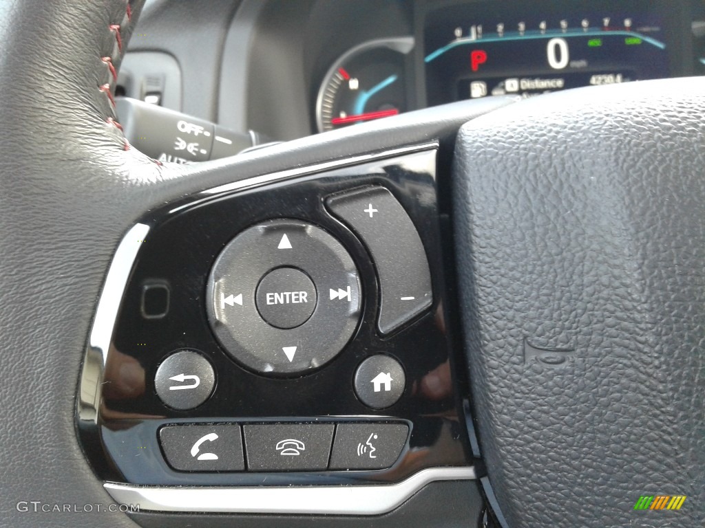 2020 Honda Pilot Black Edition AWD Black Steering Wheel Photo #142677101