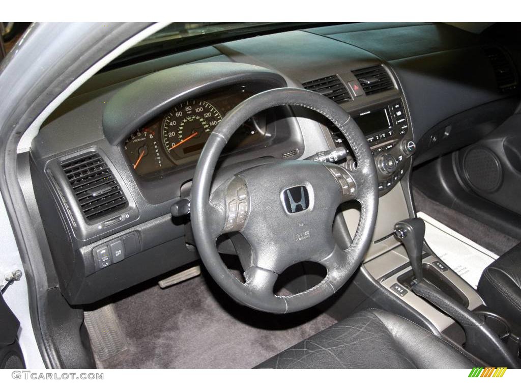 2003 Accord EX V6 Sedan - Satin Silver Metallic / Black photo #9