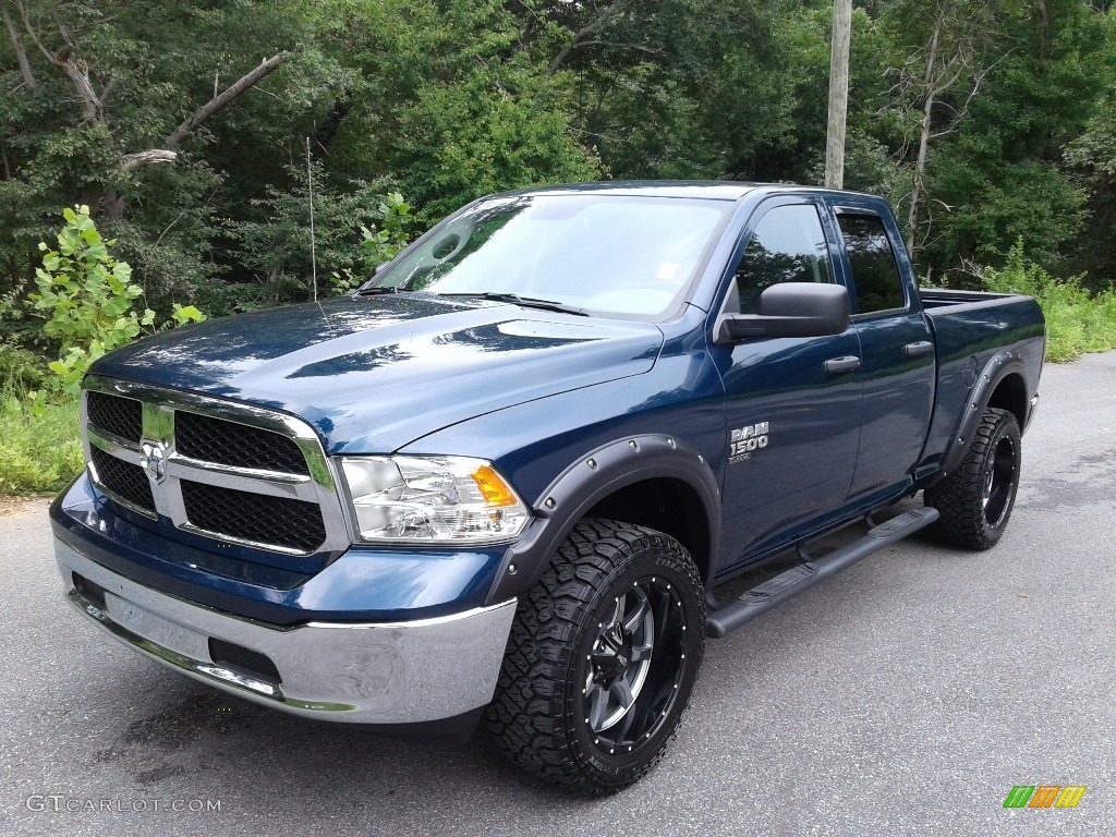 2019 1500 Classic Tradesman Quad Cab 4x4 - Patriot Blue Pearl / Black/Diesel Gray photo #3