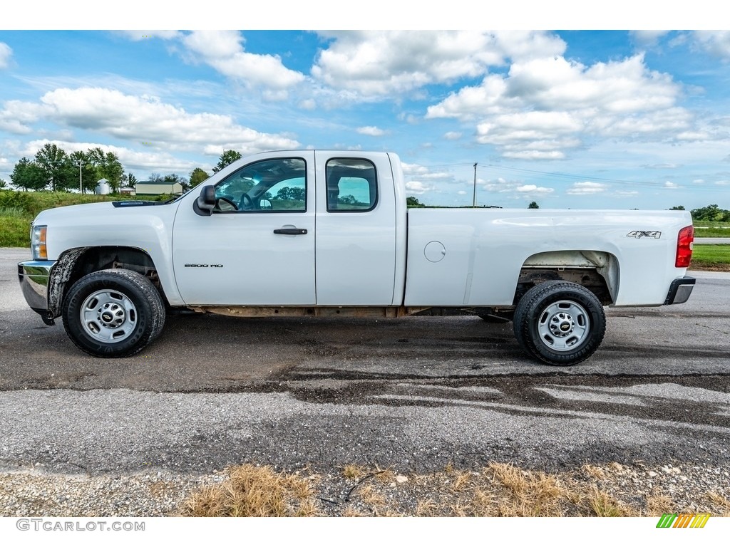 Summit White 2013 Chevrolet Silverado 2500HD Work Truck Extended Cab 4x4 Exterior Photo #142679554