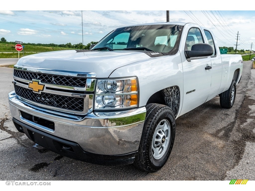 Summit White 2013 Chevrolet Silverado 2500HD Work Truck Extended Cab 4x4 Exterior Photo #142679572