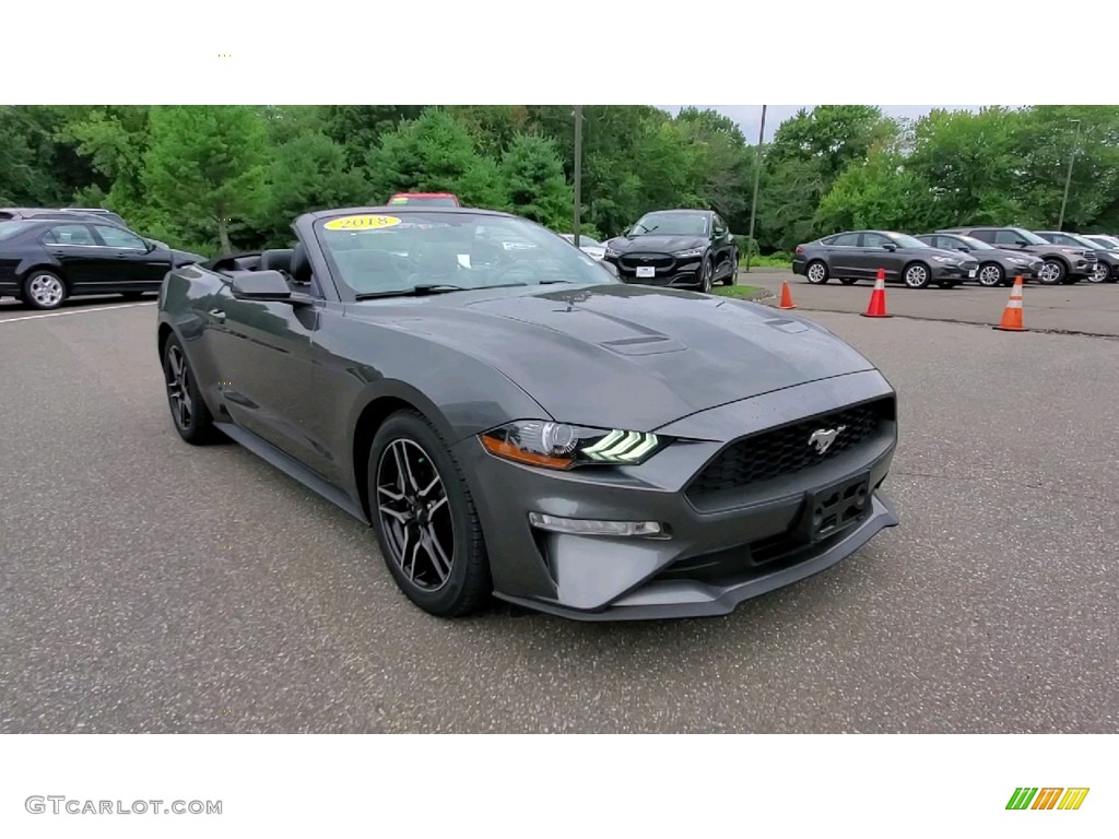 2018 Mustang EcoBoost Premium Convertible - Magnetic / Ebony photo #1