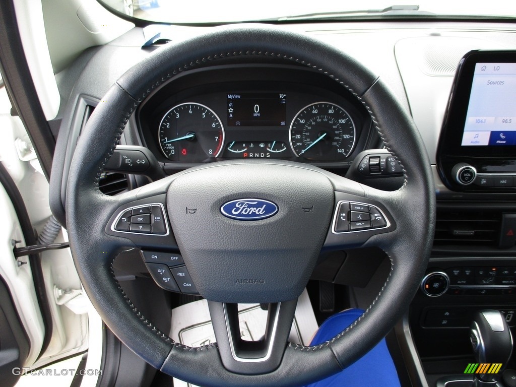 2020 Ford EcoSport SES 4WD Ebony Black Steering Wheel Photo #142679932