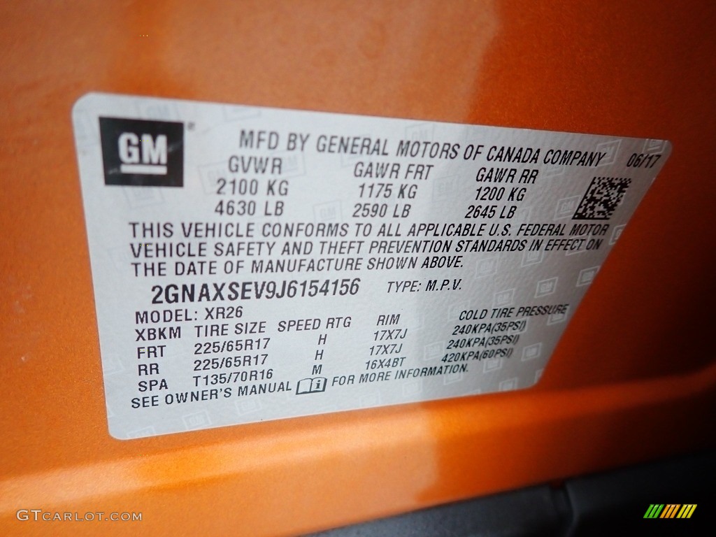 2018 Equinox LT AWD - Orange Burst Metallic / Jet Black photo #28