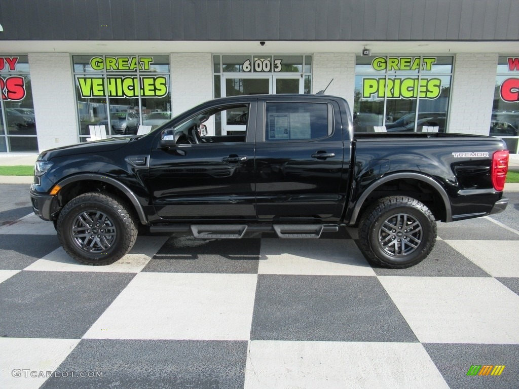 2021 Ranger Lariat Tremor SuperCrew 4x4 - Shadow Black Metallic / Ebony photo #1