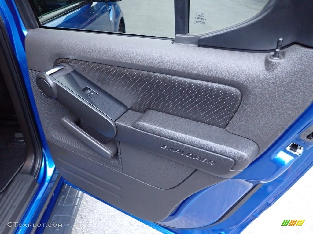 2010 Ford Explorer Sport Trac Adrenalin AWD Charcoal Black Door Panel Photo #142685971