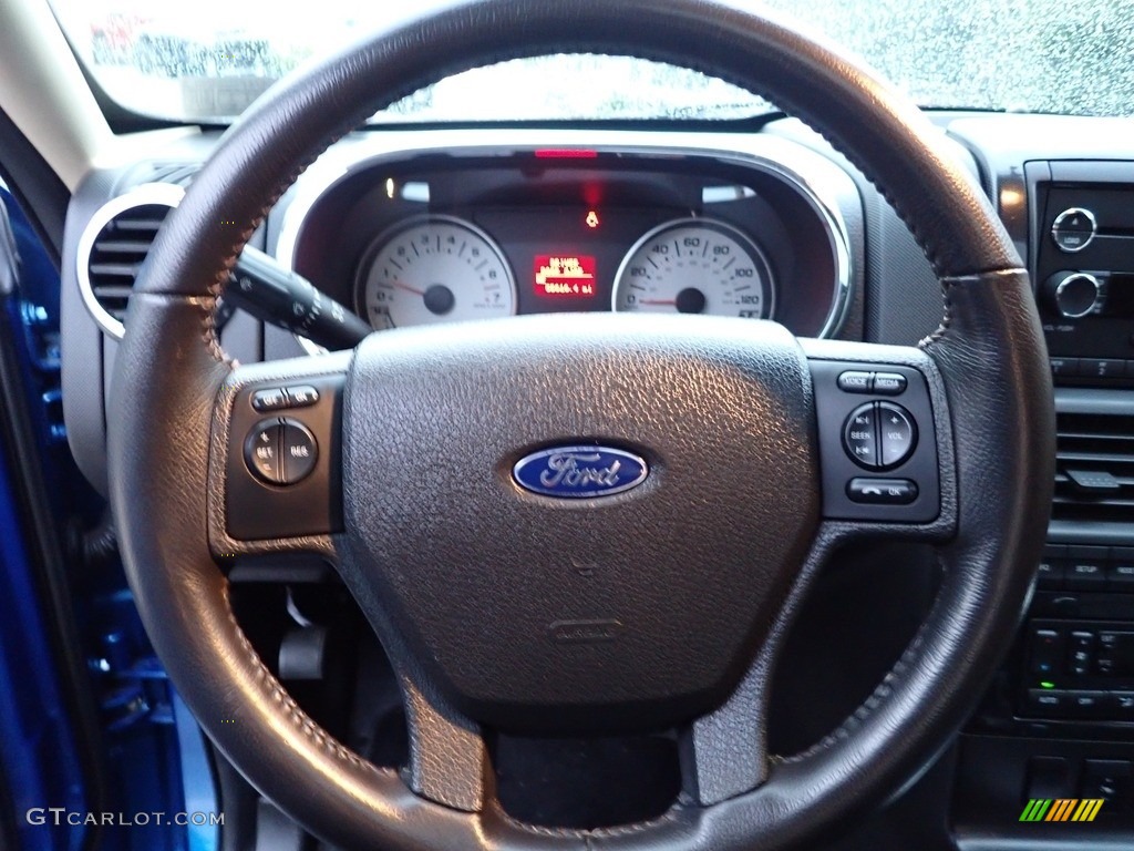 2010 Ford Explorer Sport Trac Adrenalin AWD Charcoal Black Steering Wheel Photo #142686115