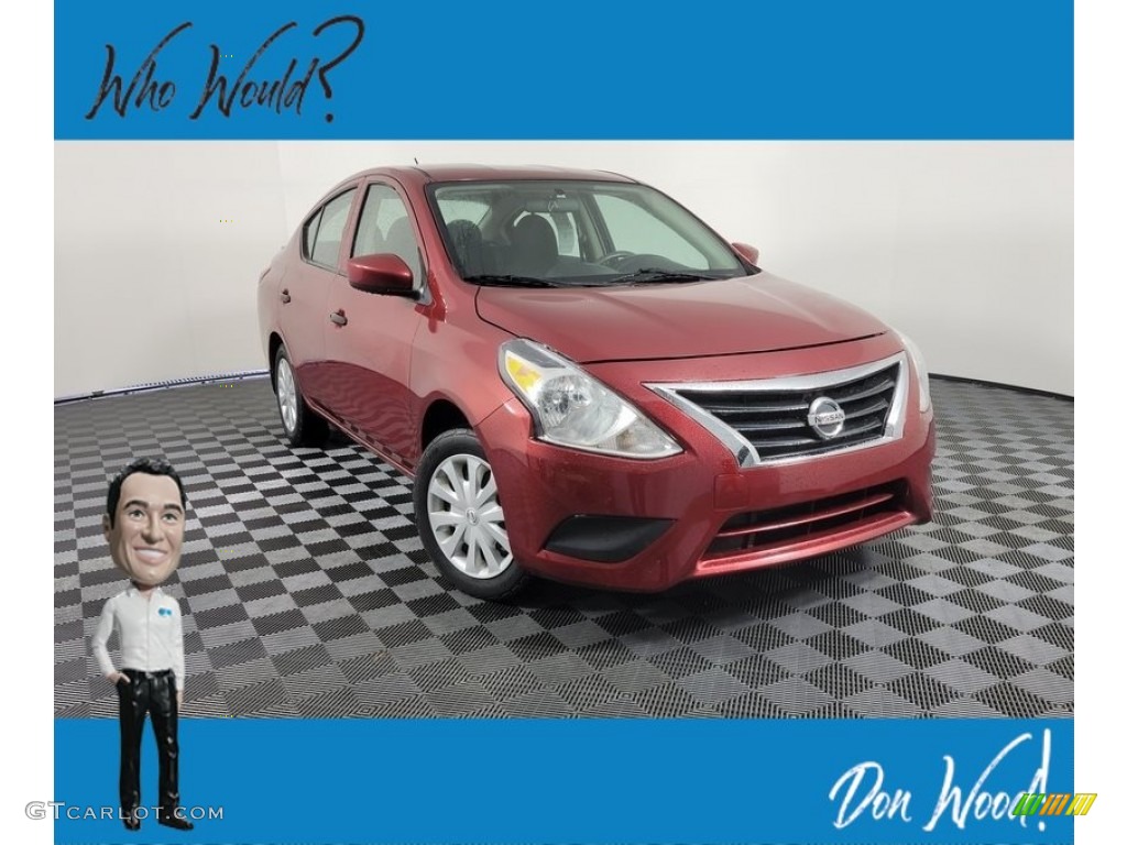 2017 Versa S - Cayenne Red / Charcoal photo #1