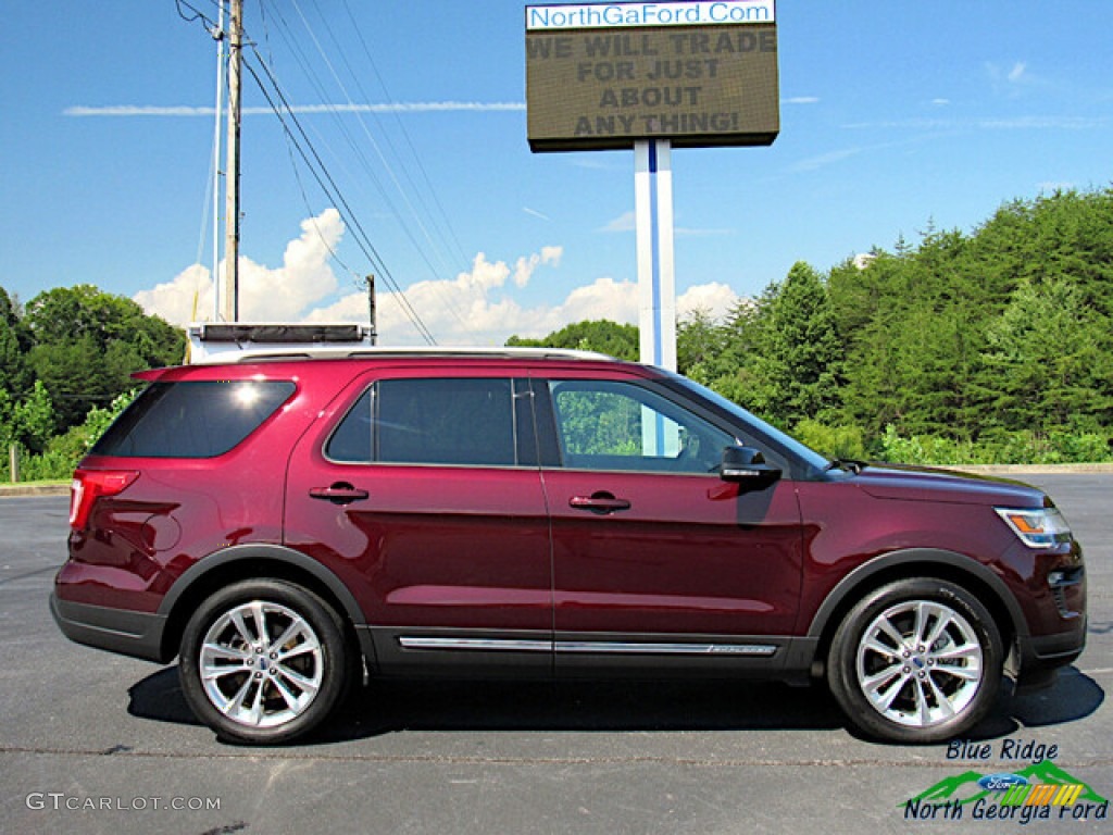 2018 Explorer XLT - Burgundy Velvet / Ebony Black photo #7
