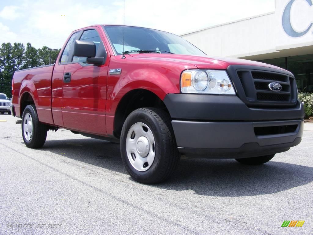 2007 F150 XL Regular Cab - Redfire Metallic / Medium Flint photo #2