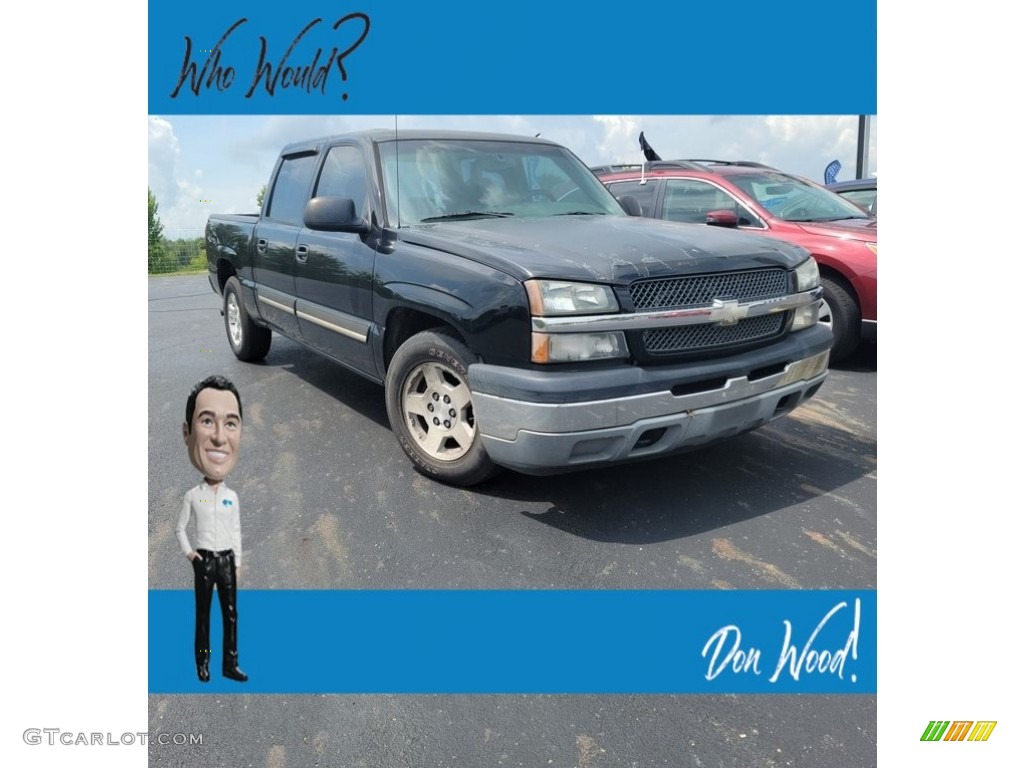 2005 Silverado 1500 LS Crew Cab - Black / Dark Charcoal photo #1