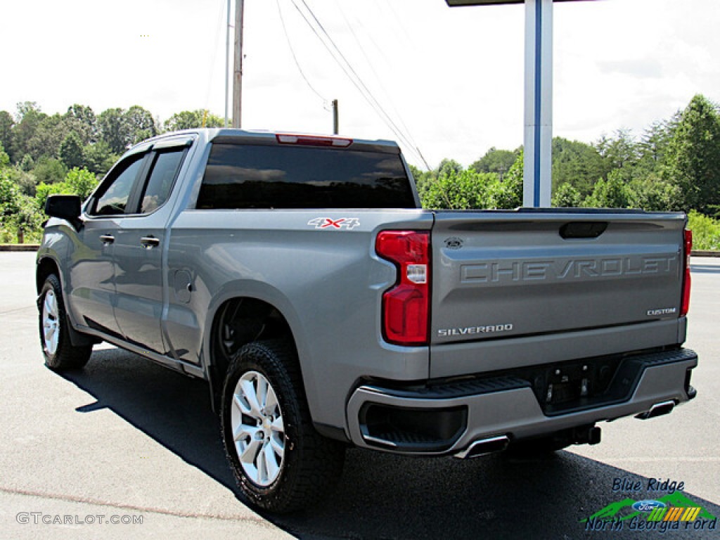 2019 Silverado 1500 Custom Double Cab 4WD - Satin Steel Metallic / Jet Black photo #3