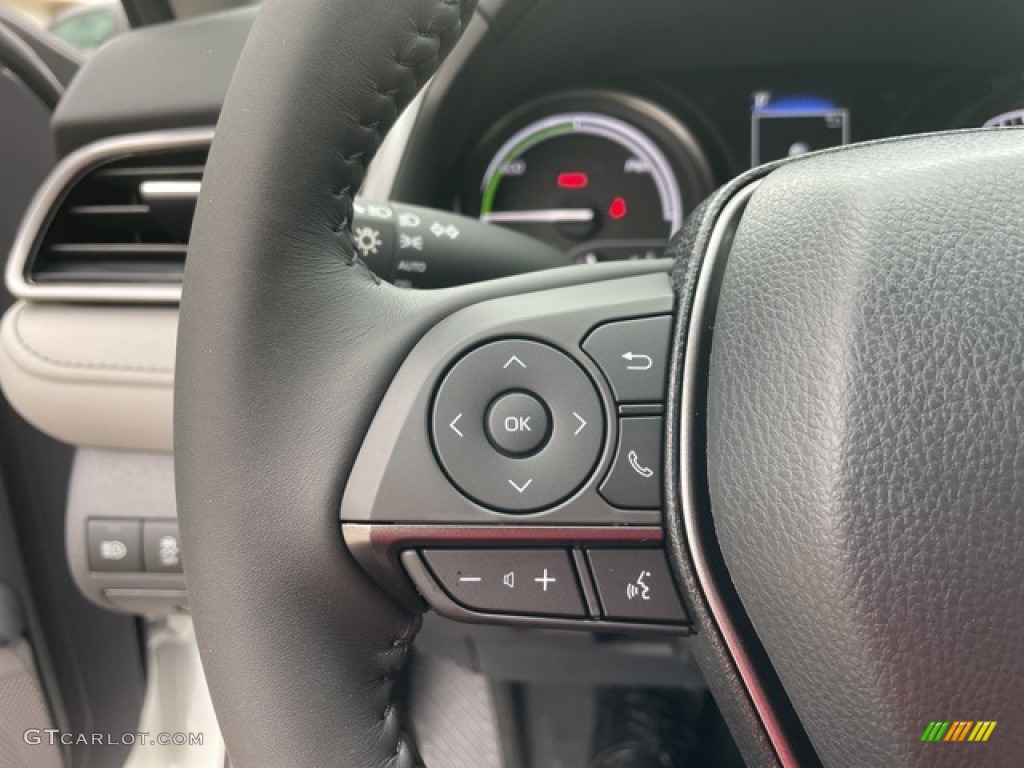 2021 Toyota Camry SE Hybrid Ash Steering Wheel Photo #142690175