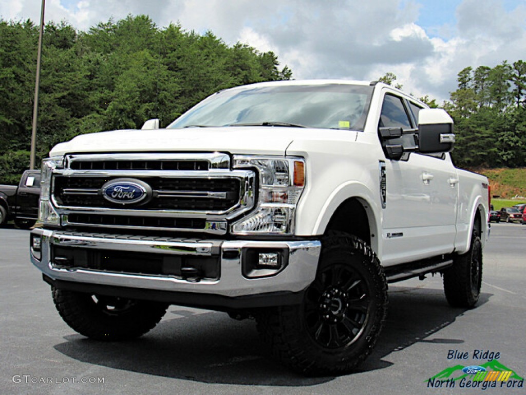 2021 F250 Super Duty Lariat Crew Cab 4x4 Tremor Package - Star White / Black photo #1