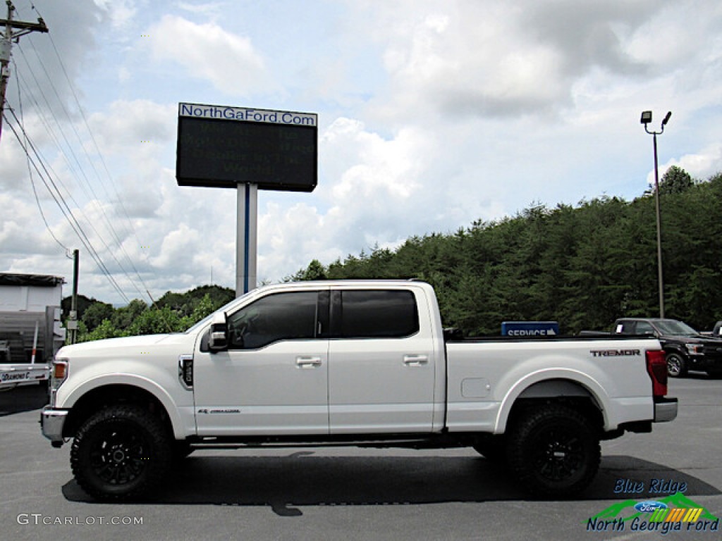 2021 F250 Super Duty Lariat Crew Cab 4x4 Tremor Package - Star White / Black photo #2