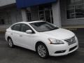 Aspen White 2013 Nissan Sentra SL