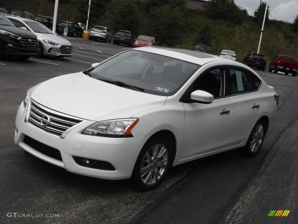 2013 Sentra SL - Aspen White / Charcoal photo #6