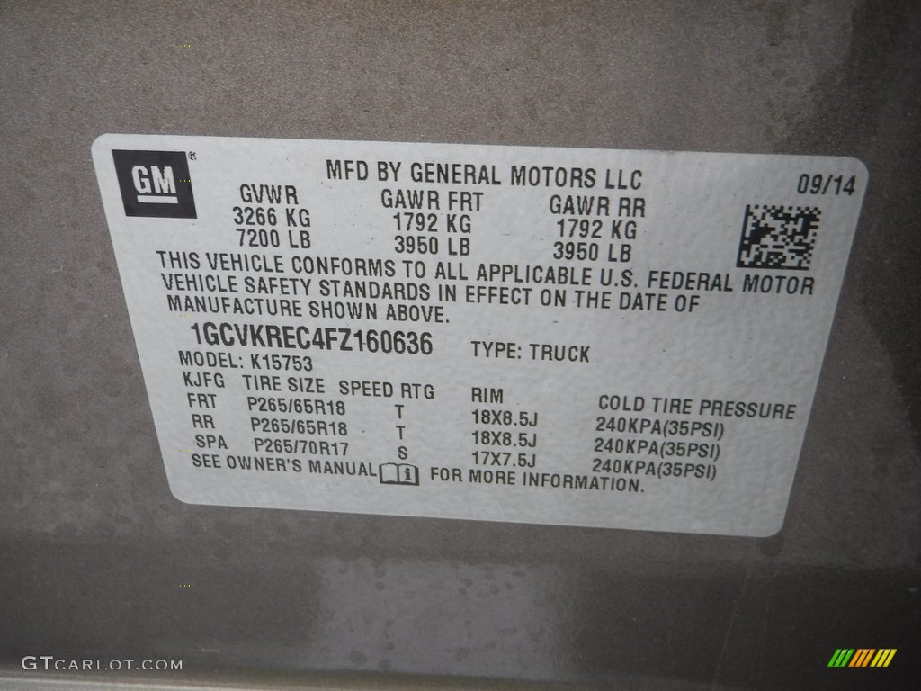 2015 Silverado 1500 LT Z71 Double Cab 4x4 - Brownstone Metallic / Jet Black photo #34