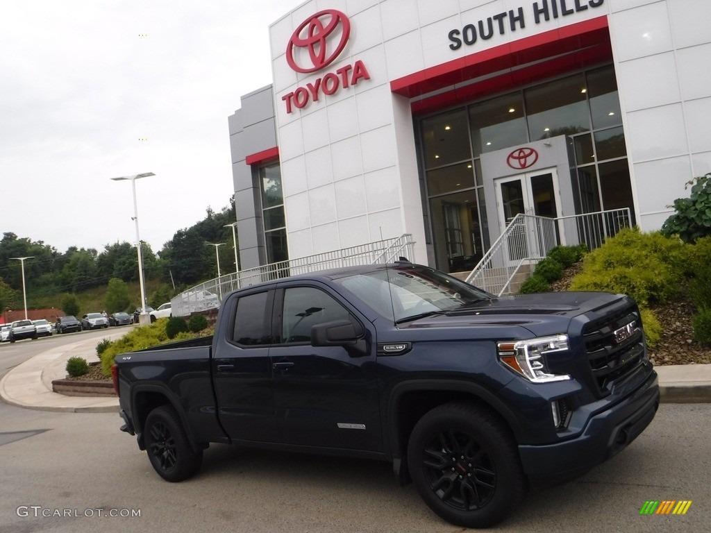 2021 Sierra 1500 Elevation Double Cab 4WD - Pacific Blue Metallic / Jet Black photo #2