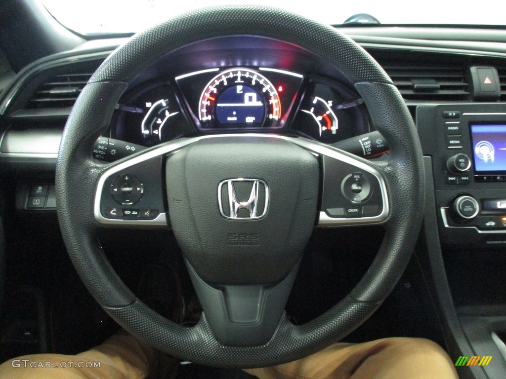 2018 Honda Civic LX-P Coupe Black/Gray Steering Wheel Photo #142696622