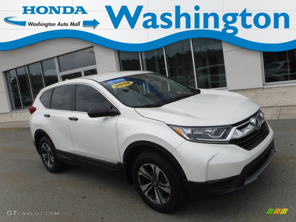 2018 CR-V LX AWD - White Diamond Pearl / Ivory photo #1
