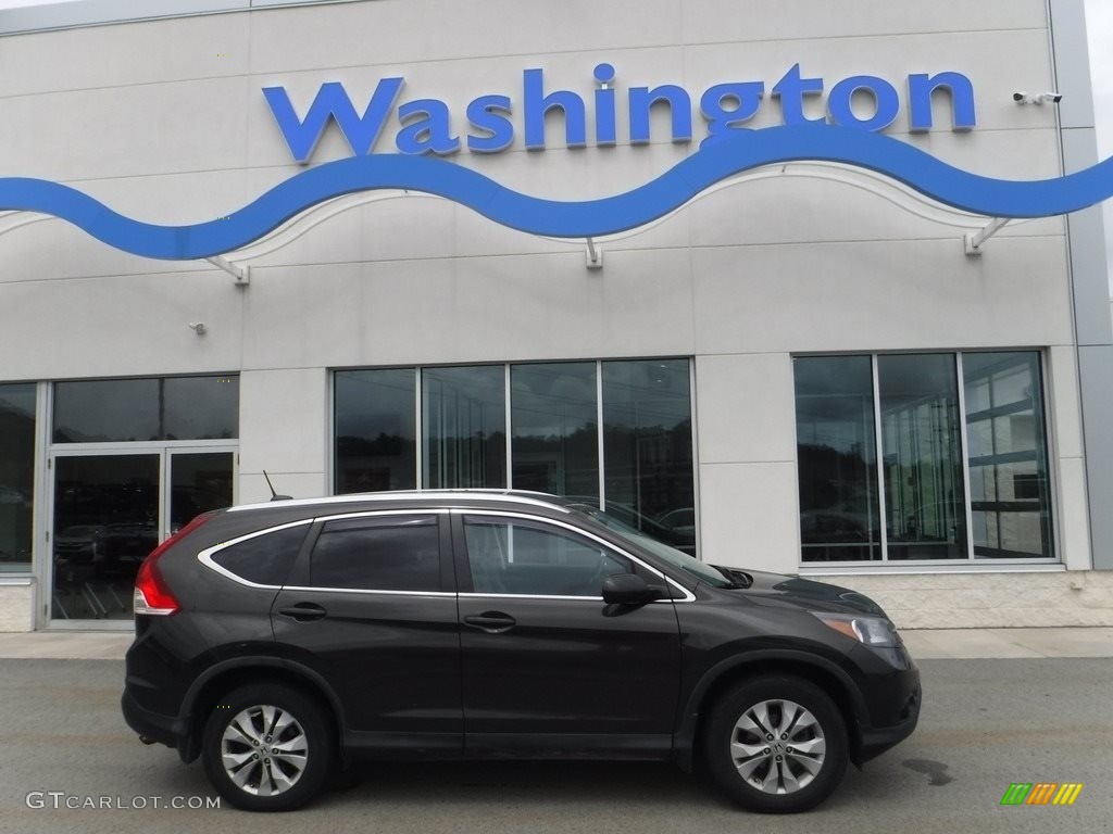 2014 CR-V EX-L AWD - Kona Coffee Metallic / Black photo #2