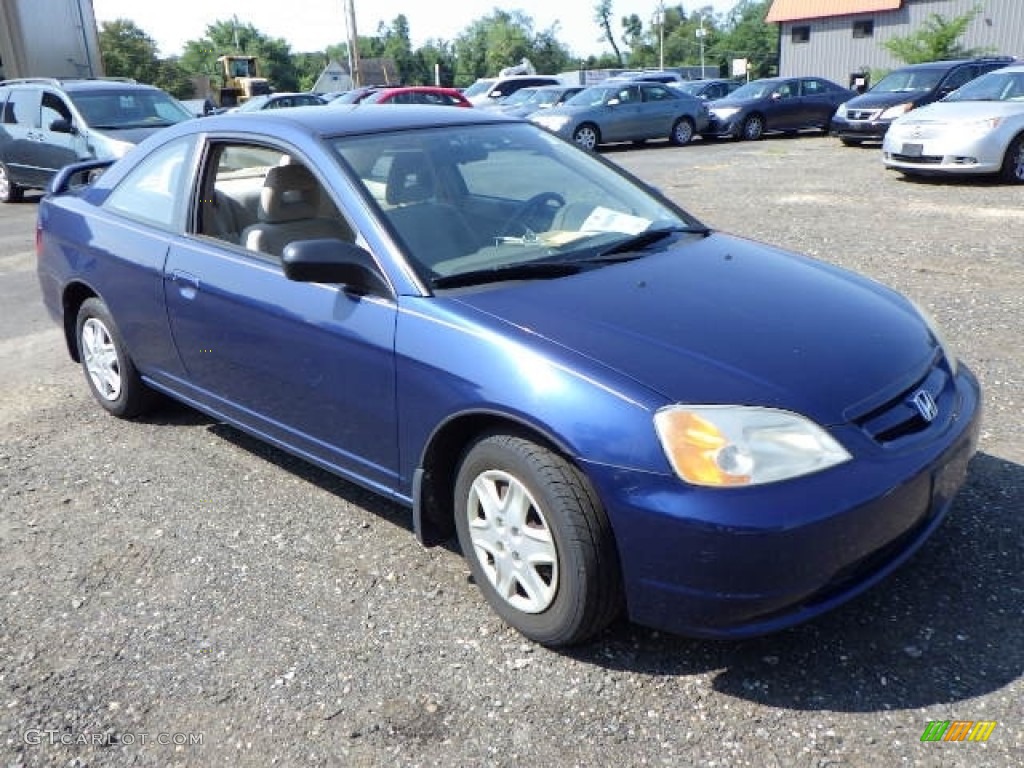 2003 Civic LX Coupe - Eternal Blue Pearl / Black photo #3