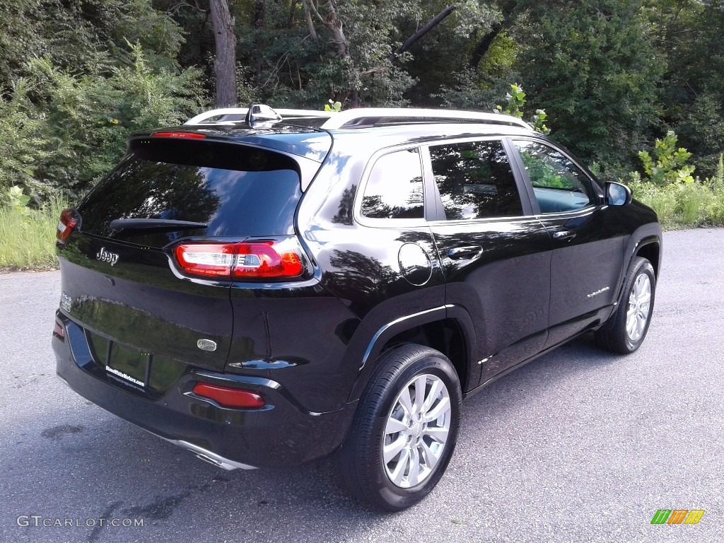 Diamond Black Crystal Pearl 2017 Jeep Cherokee Overland 4x4 Exterior Photo #142700816