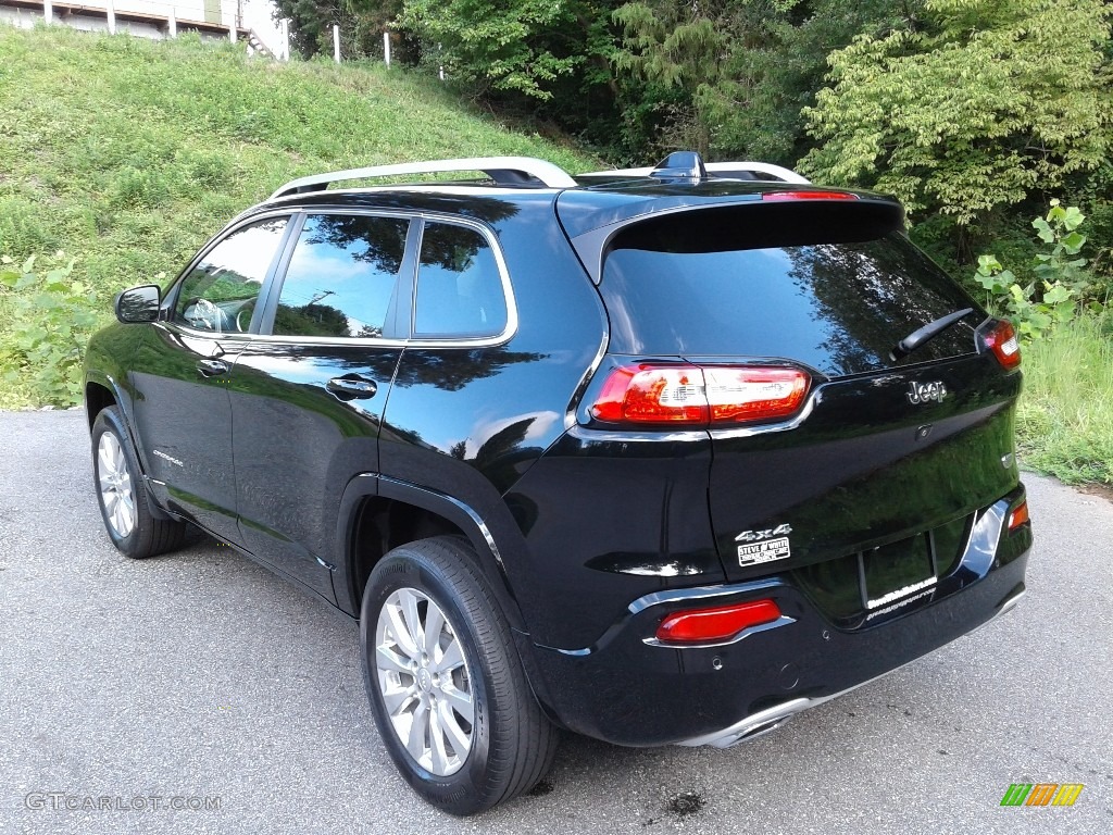 Diamond Black Crystal Pearl 2017 Jeep Cherokee Overland 4x4 Exterior Photo #142700870