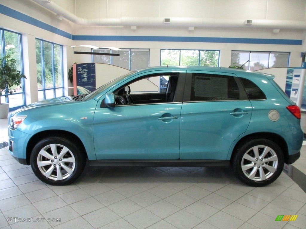 Laguna Blue Metallic 2014 Mitsubishi Outlander Sport SE AWD Exterior Photo #142701364