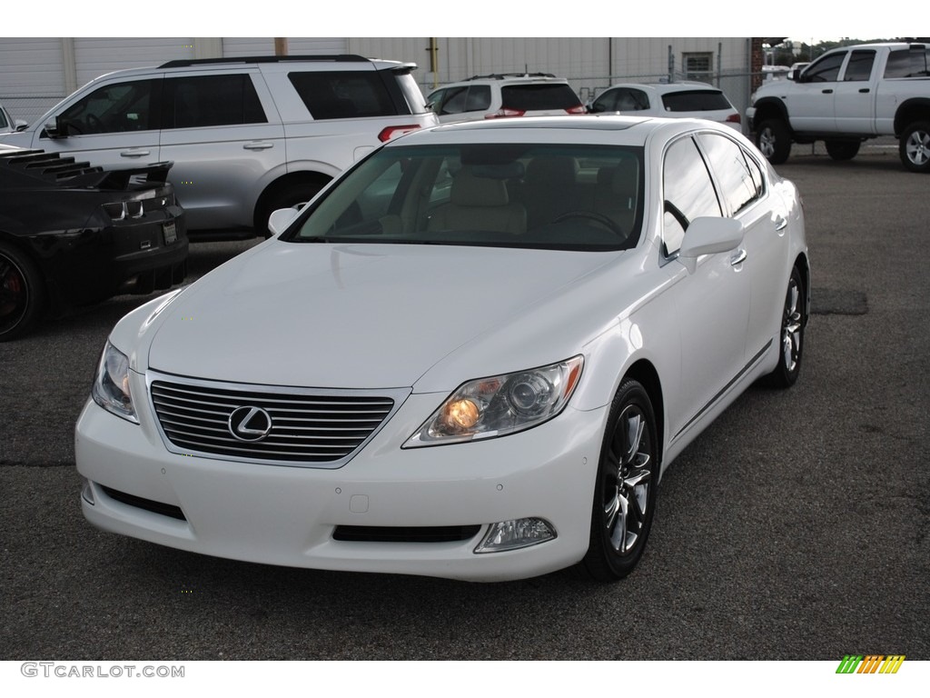 2009 LS 460 - Starfire White Pearl / Cashmere Beige photo #1