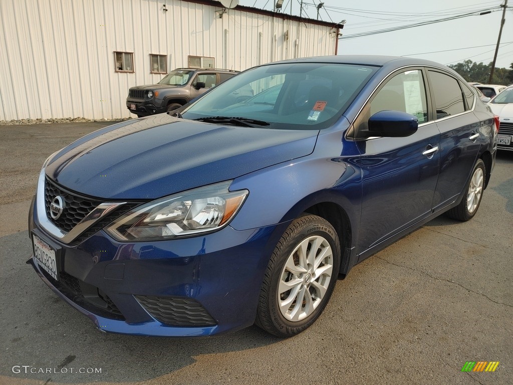 2019 Sentra SV - Deep Blue Pearl / Charcoal photo #3