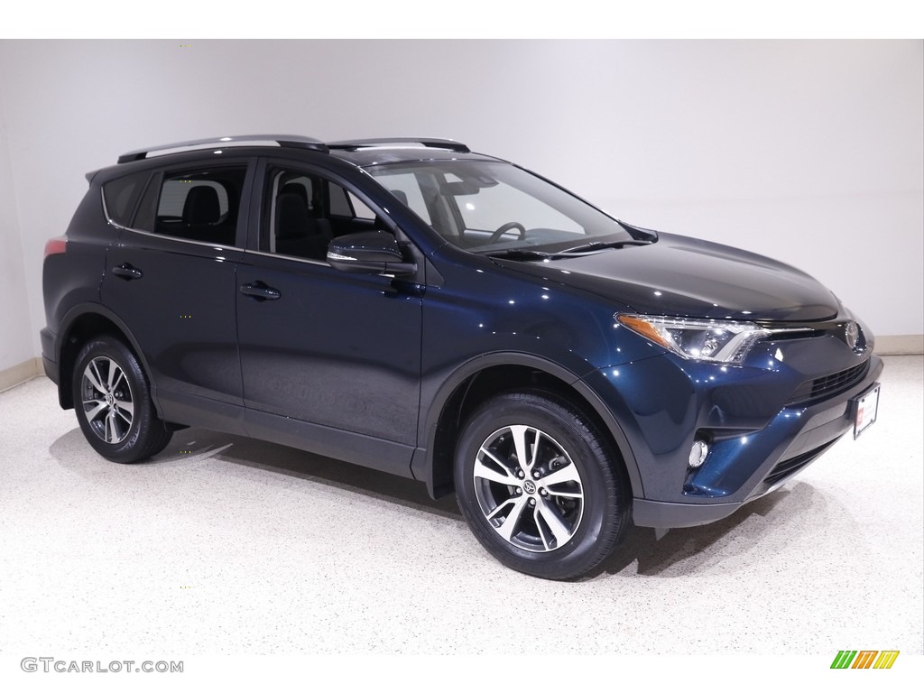 2018 RAV4 XLE - Galactic Aqua Mica / Black photo #1