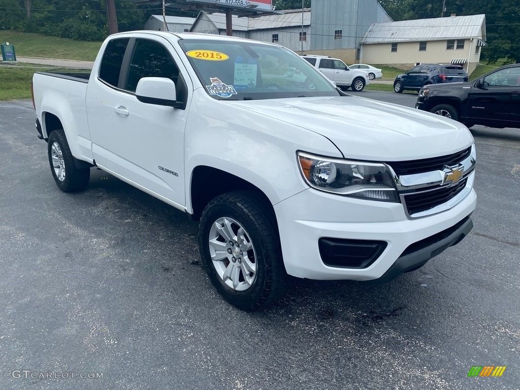 Summit White 2015 Chevrolet Colorado LT Extended Cab Exterior Photo #142704866