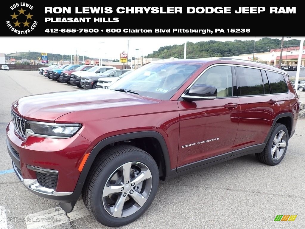 2021 Grand Cherokee L Limited 4x4 - Velvet Red Pearl / Global Black/Wicker Beige photo #1