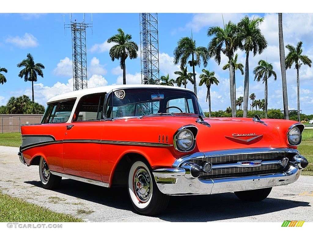 India Ivory/Matador Red 1957 Chevrolet Nomad Station Wagon Exterior Photo #142706005
