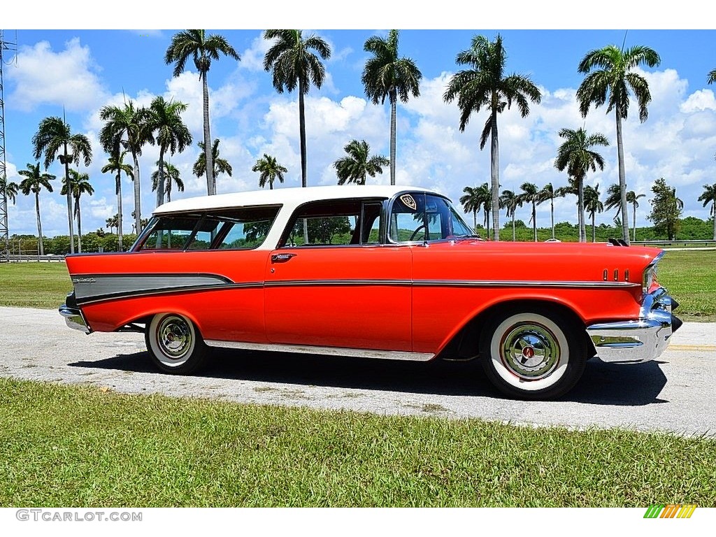 India Ivory/Matador Red 1957 Chevrolet Nomad Station Wagon Exterior Photo #142706022