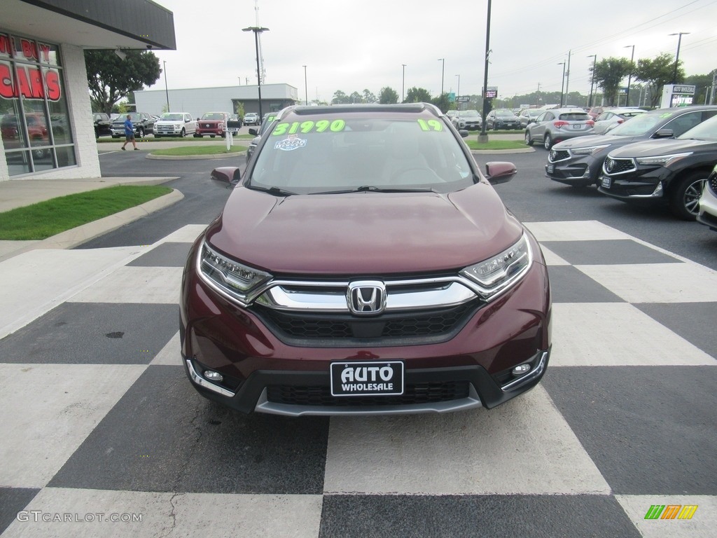 2019 CR-V Touring - Basque Red Pearl II / Gray photo #2