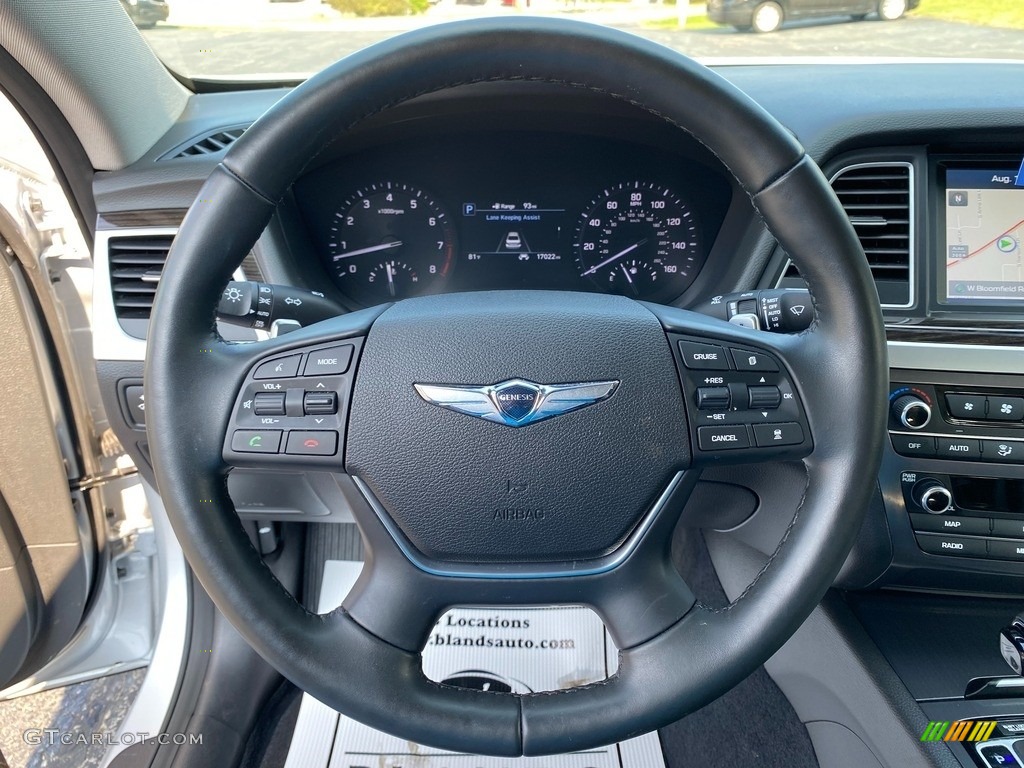 2019 Genesis G80 AWD - Santiago Silver / Black photo #14