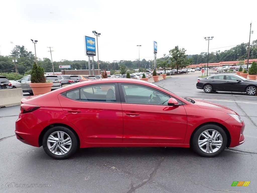 2019 Elantra SEL - Scarlet Red / Gray photo #9